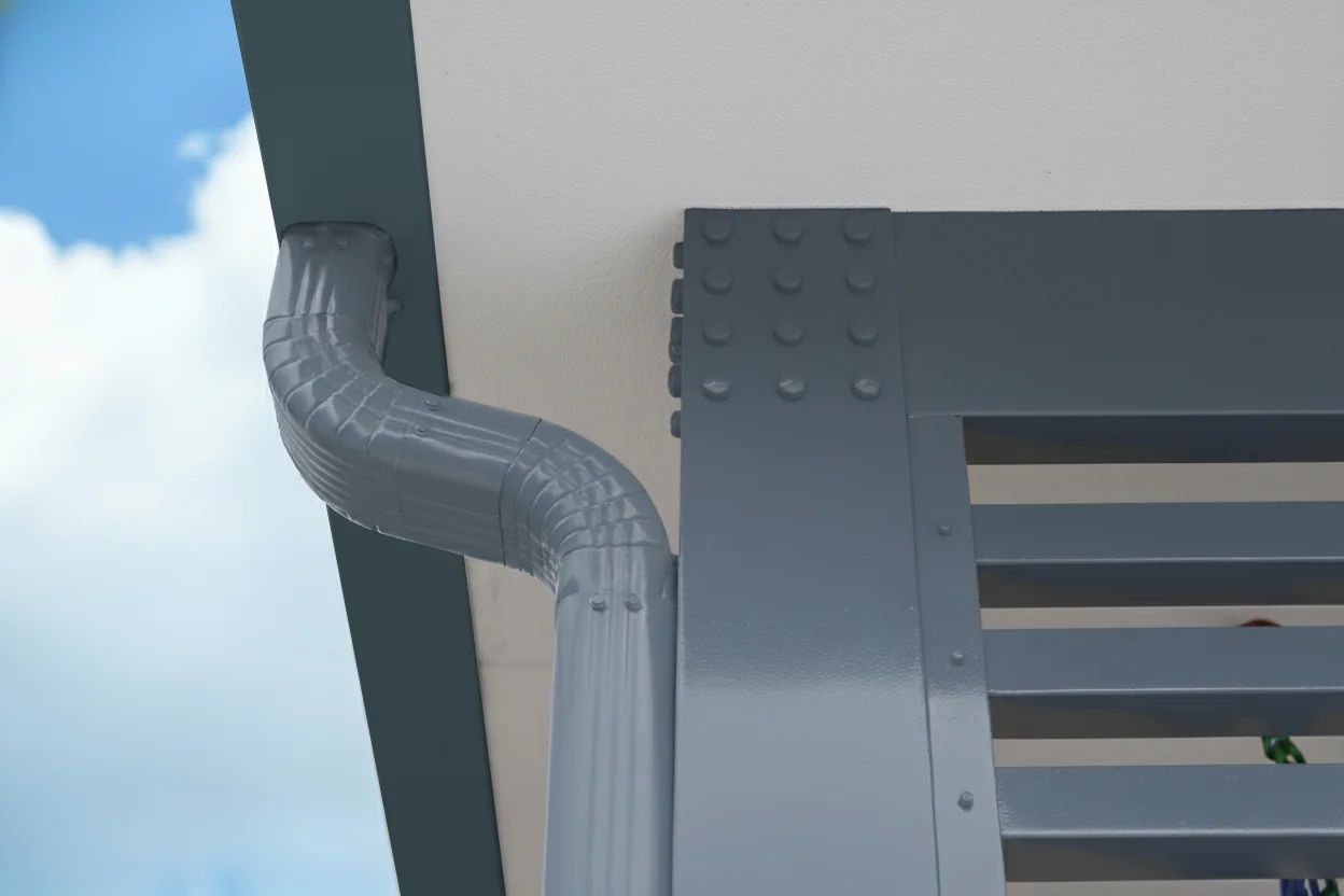 Techo para patio aislado Blue Grey